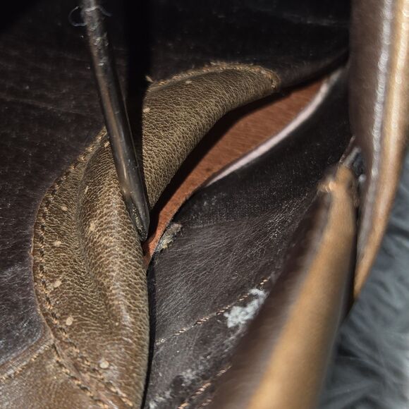 Born Womens Kinney Boot Size 9 Block Heel Shootie Brown Leather Slip On Shoe - Picture 7 of 10